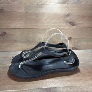 Crocs sexi Womens size 11 shoes Black T Strap Thong comfort sandals